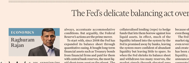 Letter: The Fed’s delicate balancing act over liquidity — Close up preview